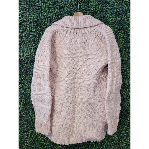 vtg 90s CUTE FOXY ANIMAL Sweater // cable-knit chunky rare comfy tundra grandma - Picture 3 of 6